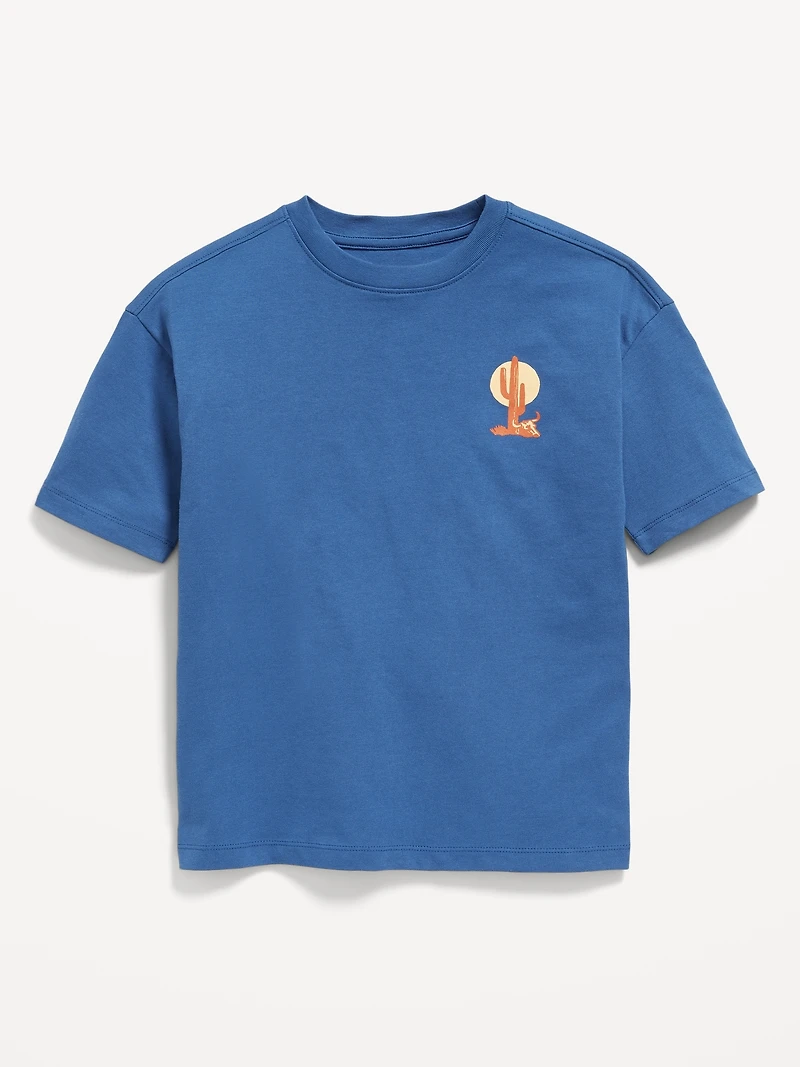Oversized Short-Sleeve Graphic T-Shirt for Boys