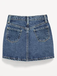 High-Waisted Embroidered Stars Jean Skirt for Toddler Girls
