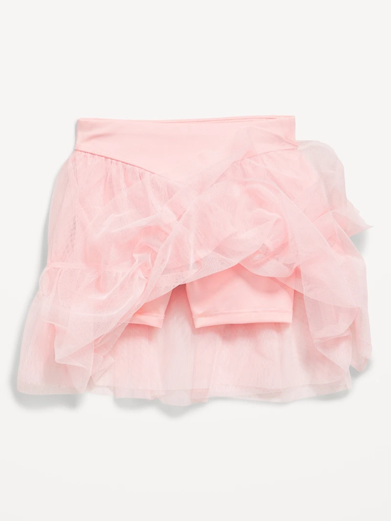 High-Waisted Tutu Performance Skort for Toddler Girls