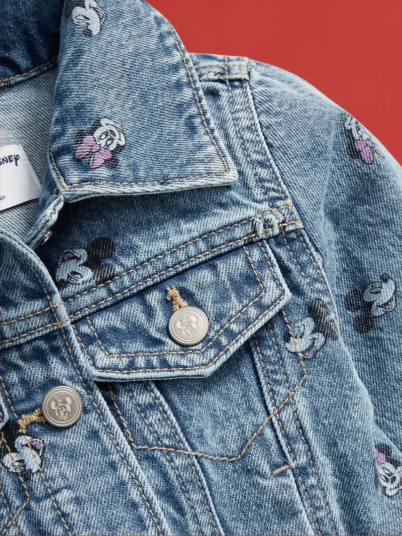 Old Navy x Disney© Printed Cropped Trucker Jean Jacket for Toddler Girls