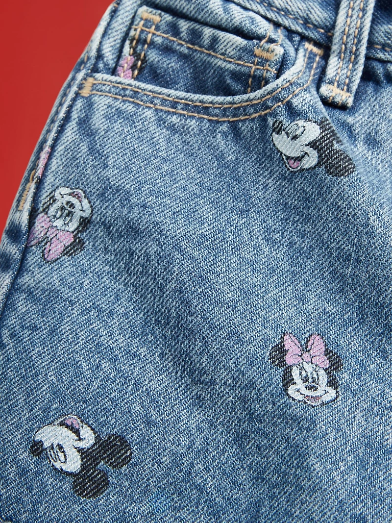 Old Navy x Disney© High-Waisted Frayed-Hem Jean Shorts for Toddler Girls