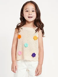 Applique Sweater-Knit Tank Top for Toddler Girls