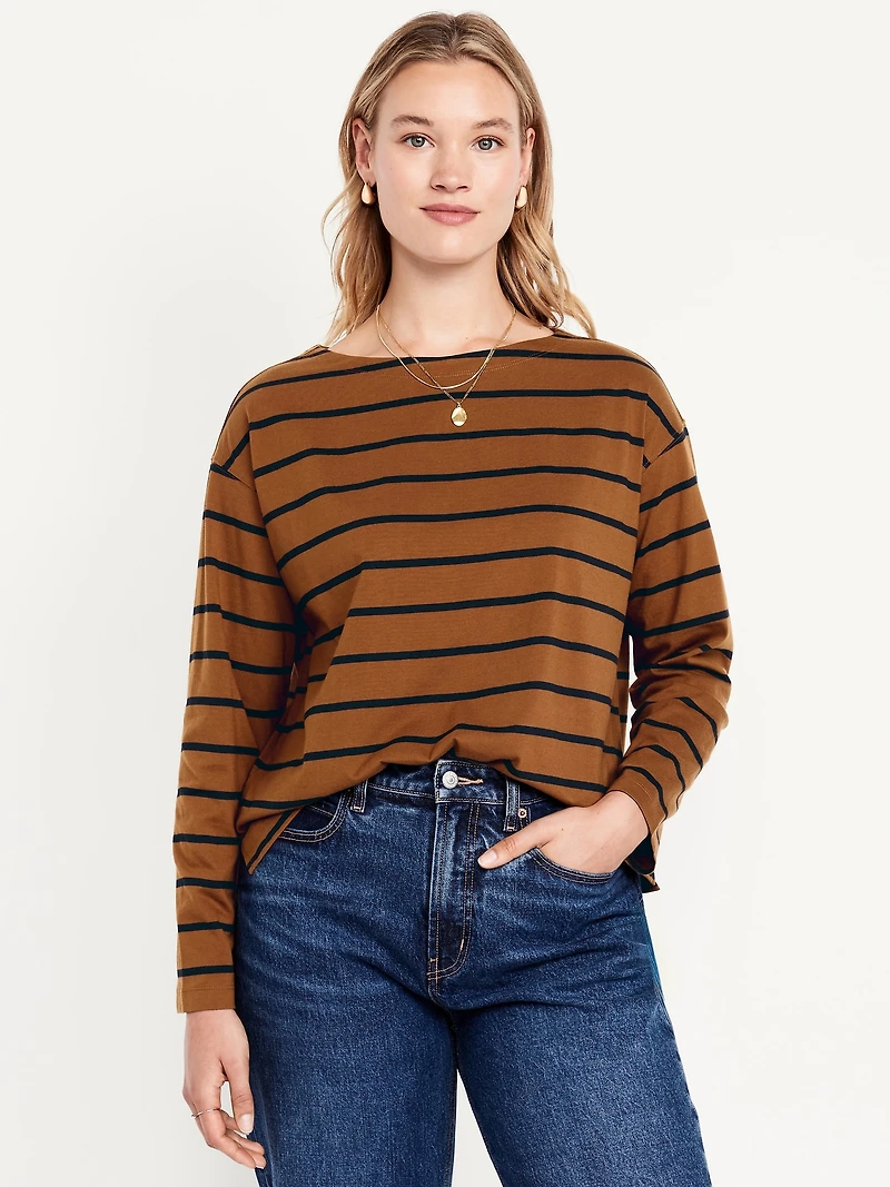Long-Sleeve Mariner Loose T-Shirt