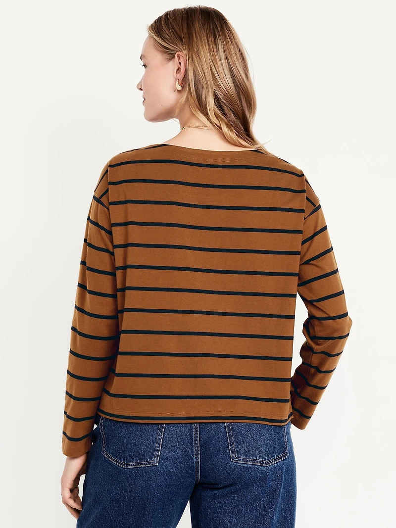 Long-Sleeve Mariner Loose T-Shirt