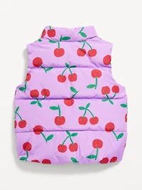 Water-Resistant Puffer Vest for Toddler Girls