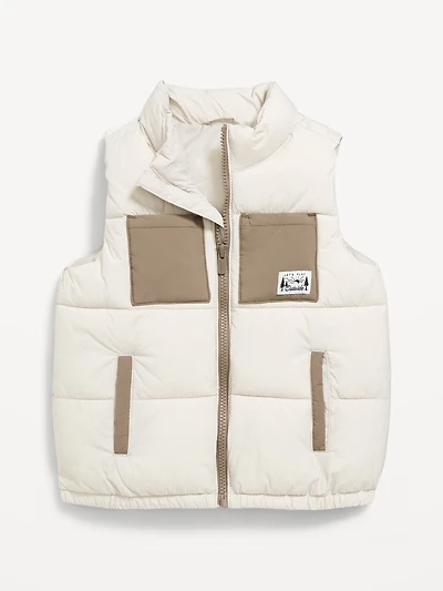 Pocket Puffer Vest for Toddler Boys