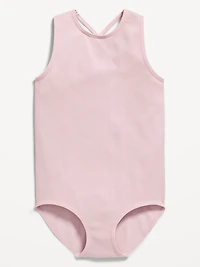 Seamless Fitted Sleeveless Leotard for Girls