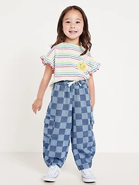 Barrel-Leg Cargo Pants for Toddler Girls