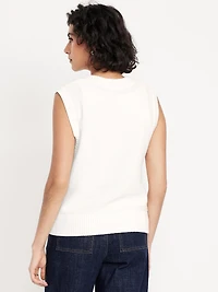 Wool-Blend Cable-Knit Vest