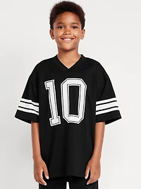 Oversized Boxy Mesh Graphic T-Shirt for Boys