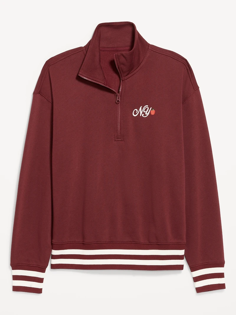 SoComfy Oversized Half-Zip Sweatshirt