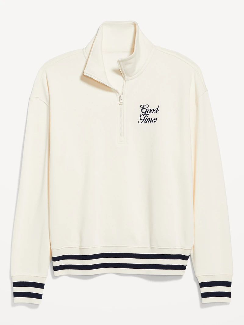 SoComfy Oversized Half-Zip Sweatshirt