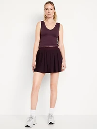 Extra High-Waisted Micro-Pleated Performance Skort