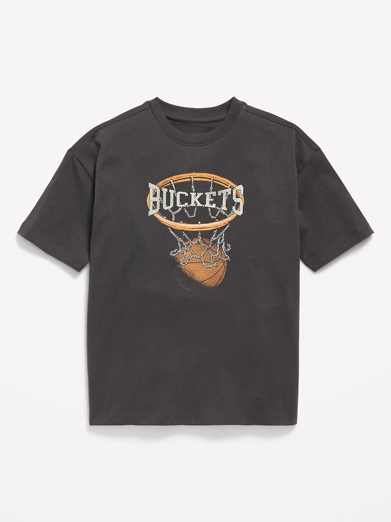 Oversized Short-Sleeve Graphic T-Shirt for Boys