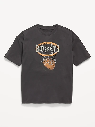 Oversized Short-Sleeve Graphic T-Shirt for Boys