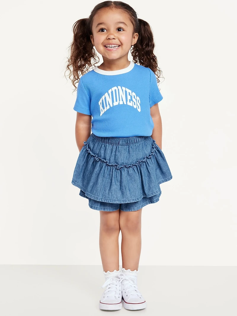High-Waisted Skort for Toddler Girls