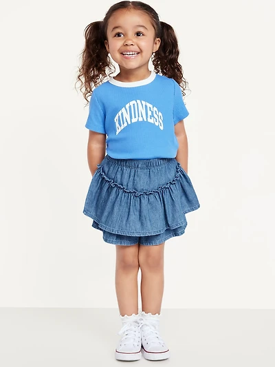 High-Waisted Skort for Toddler Girls