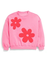 Oversized Graphic Tunic Sweatshirt for Girls