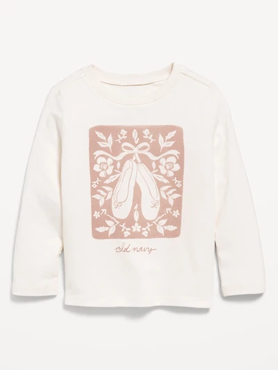 Long-Sleeve Logo-Graphic T-Shirt for Toddler Girls