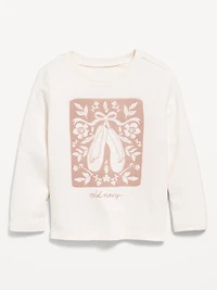 Long-Sleeve Logo-Graphic T-Shirt for Toddler Girls