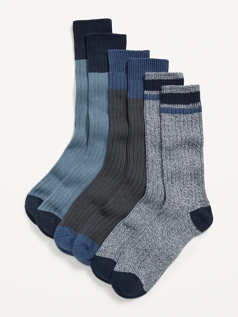 3-Pack Marled Boot Socks for Men