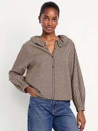 Button-Down Ruffle Shirt