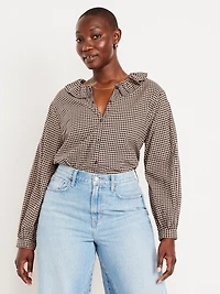 Button-Down Ruffle Shirt