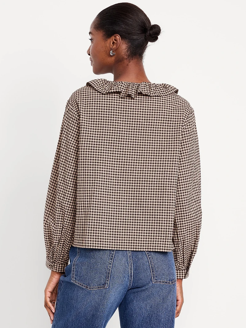 Button-Down Ruffle Shirt