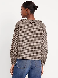 Button-Down Ruffle Shirt