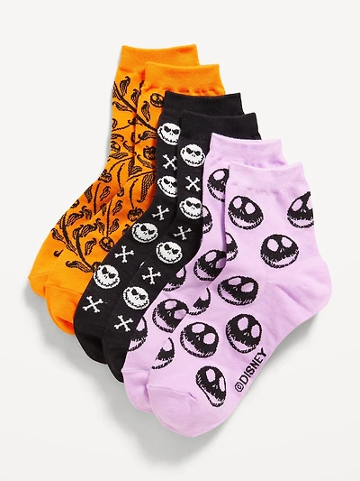 Disney© 3-Pack Novelty Quarter Crew Socks for Women
