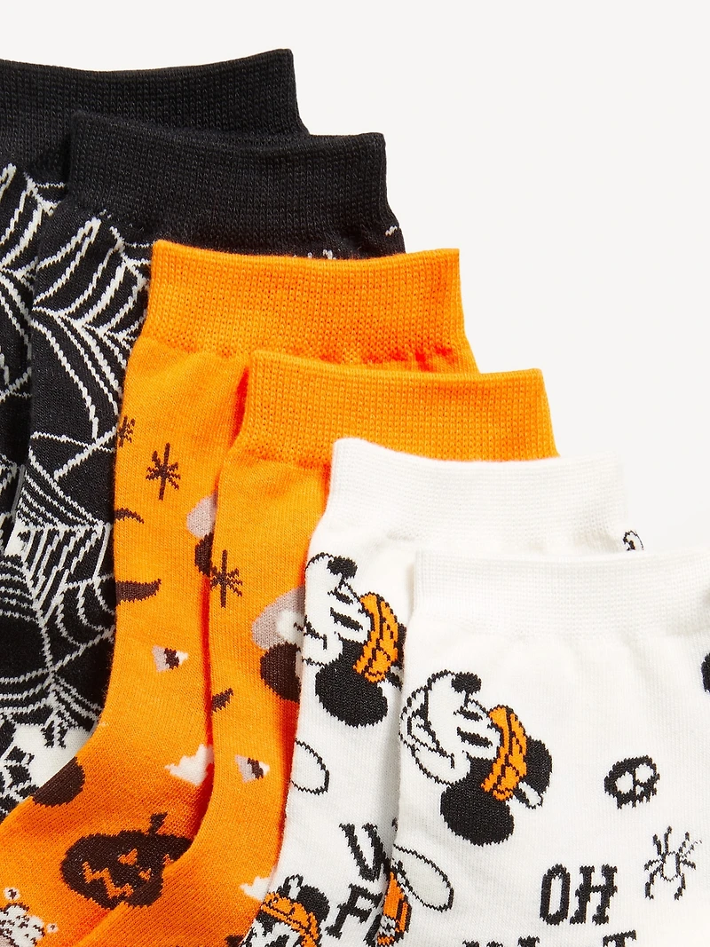 Disney© 3-Pack Novelty Quarter Crew Socks for Women