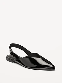 Wide Strap Slingback Flats