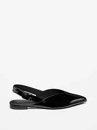 Wide Strap Slingback Flats