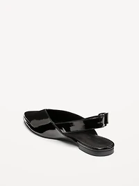 Wide Strap Slingback Flats