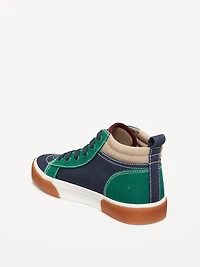 Mid-Top Canvas Lace-Up Sneakers for Boys