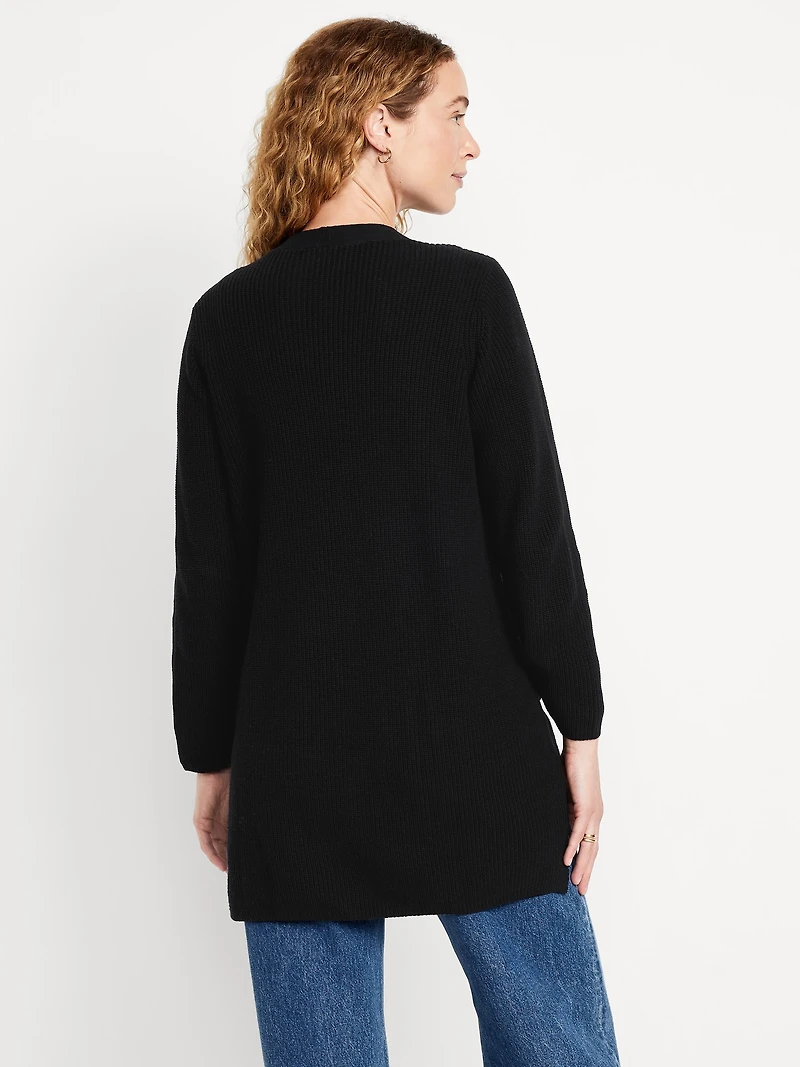 Longline Open-Front Sweater