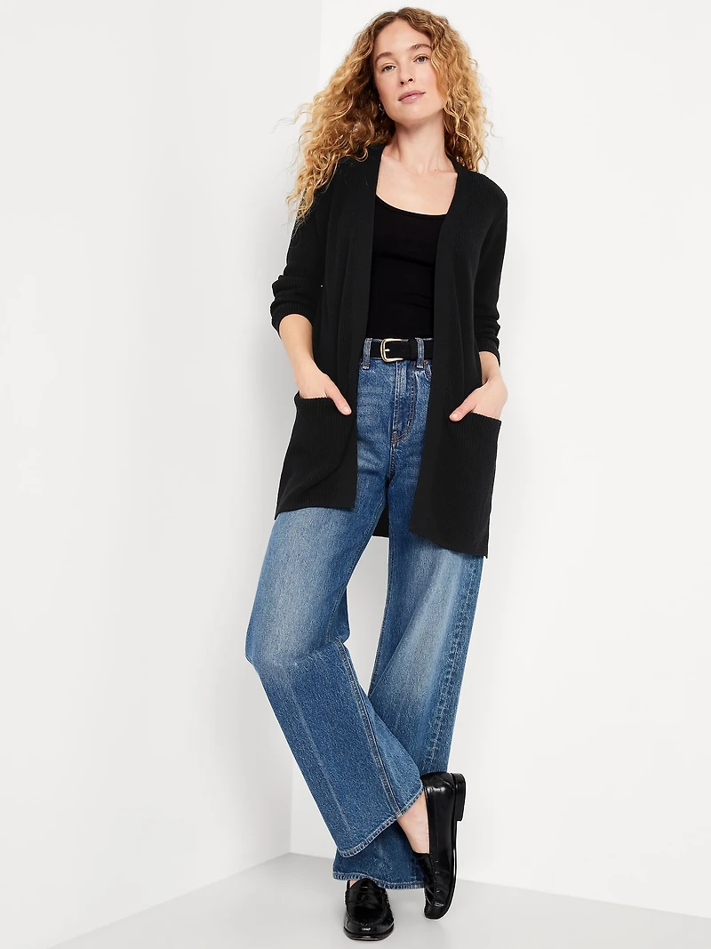 Longline Open-Front Sweater