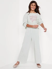 Baggy Fleece Straight-Leg Sweatpants for Girls
