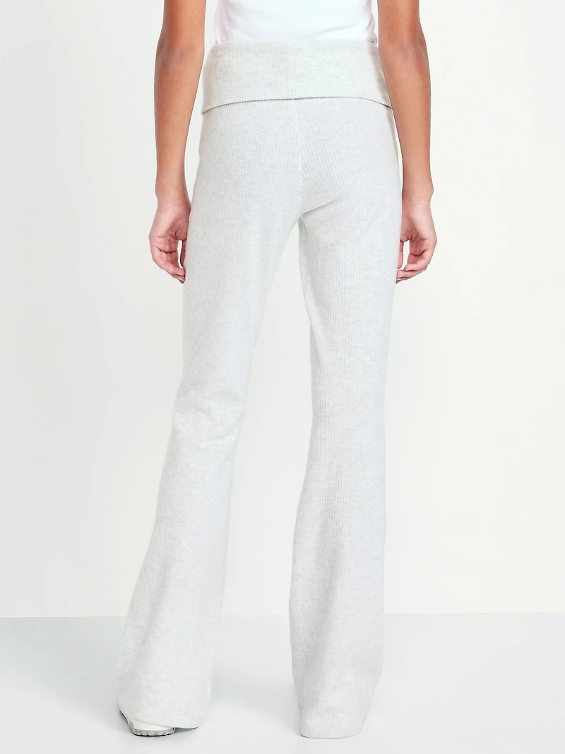 CozePlush Foldover Flare Leggings for Girls