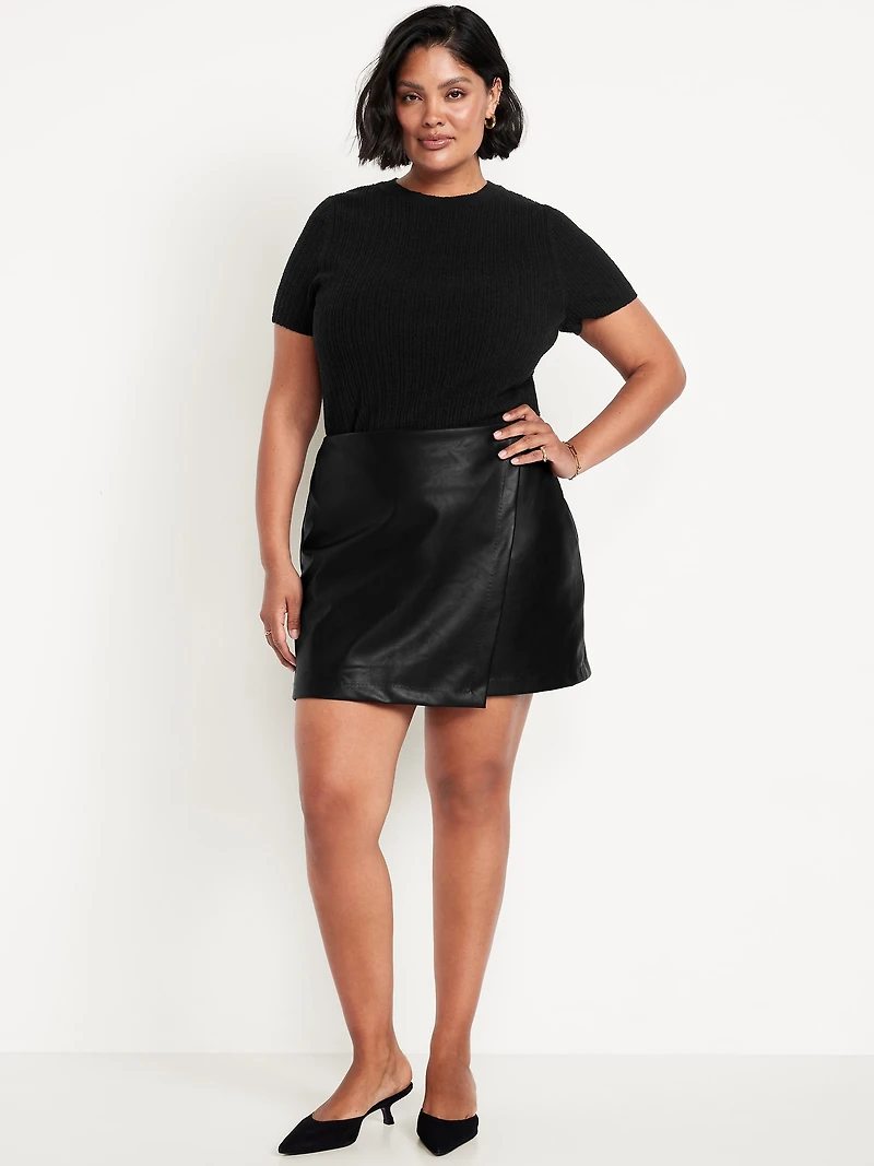 High-Waisted Mini Skirt