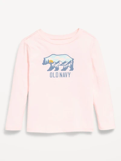 Long-Sleeve Logo-Graphic T-Shirt for Toddler Girls
