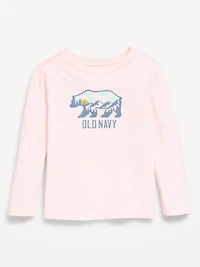 Long-Sleeve Logo-Graphic T-Shirt for Toddler Girls
