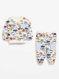 French-Terry Pocket Sweatshirt and Sweatpants Set for Baby
