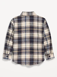 Long-Sleeve Plaid Flannel Pocket Shirt for Toddler Boys