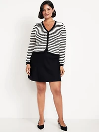 High-Waisted Crepe Mini Skirt