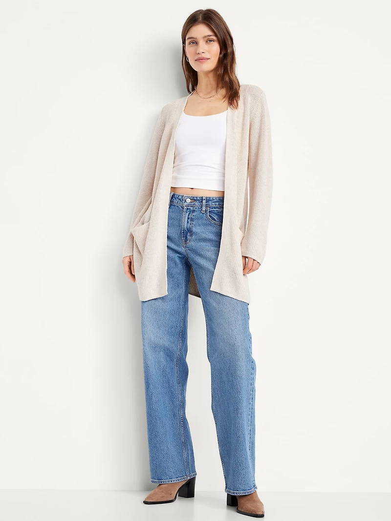 Longline Open-Front Sweater