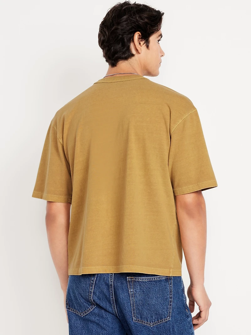 Garment-Dyed Cropped T-Shirt