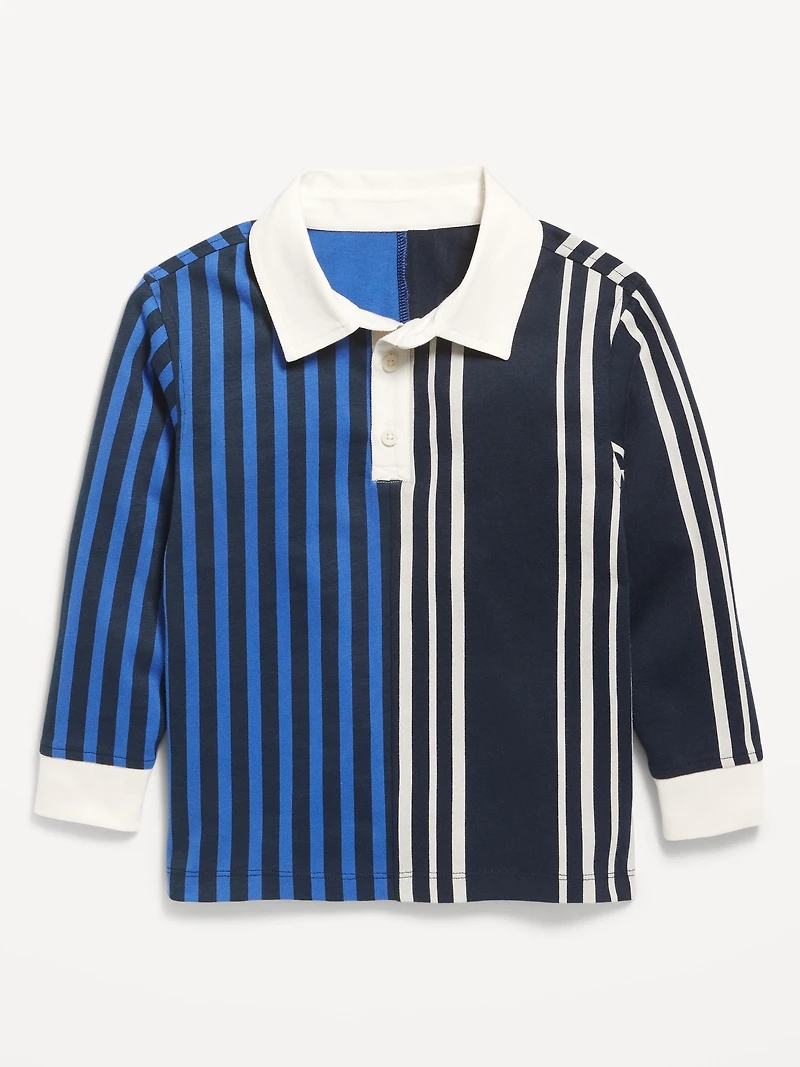 Oversized Long-Sleeve Rugby Shirt for Toddler Boys
