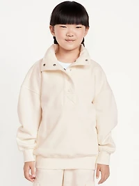 Oversized Snap-Button Sweatshirt for Girls