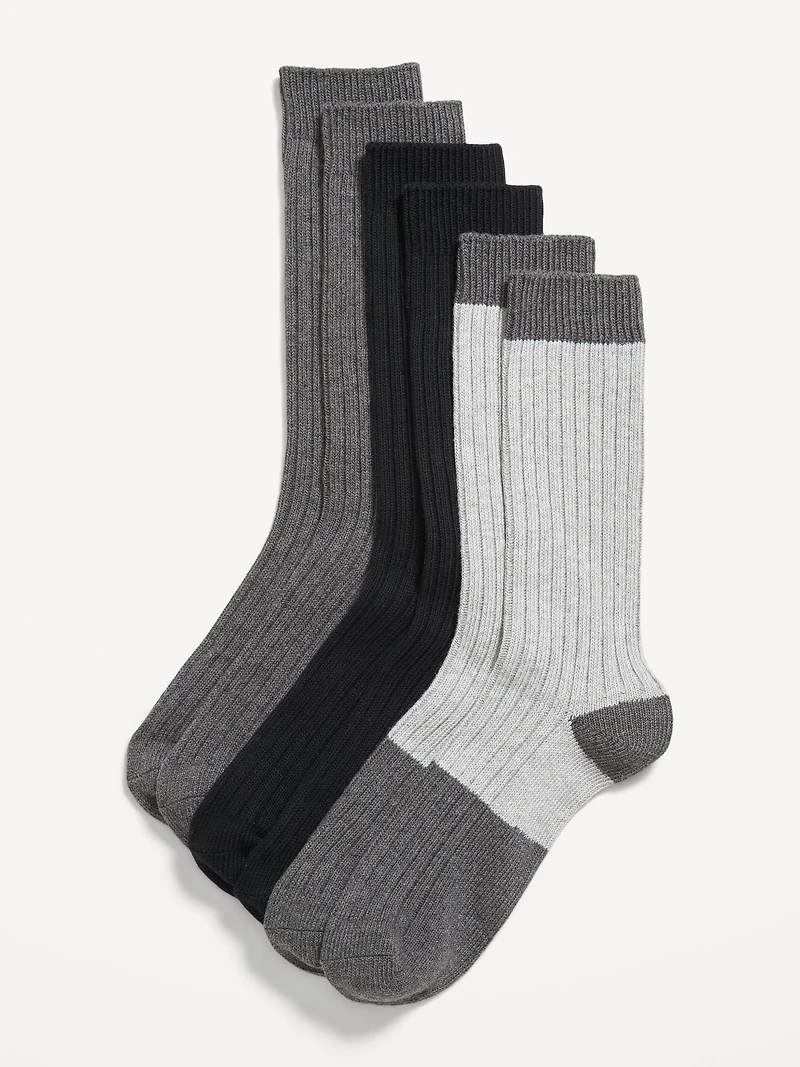 3-Pack Marled Boot Socks for Men